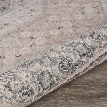 Dune Durable Performance Area Rug Indoor in Pink/Cream, 5'2" x 7'2"