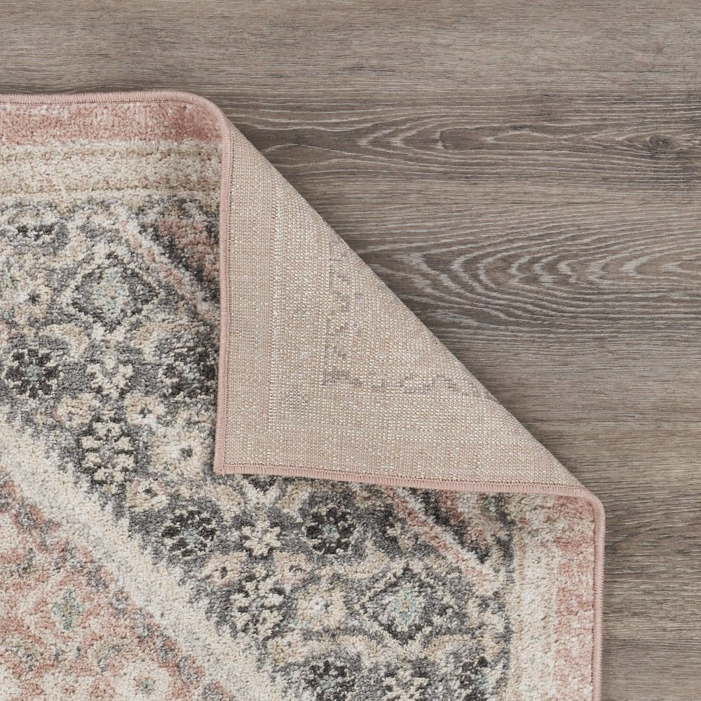 Dune Durable Performance Area Rug Indoor in Pink/Cream, 5'2" x 7'2"