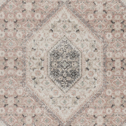 Dune Durable Performance Area Rug Indoor in Pink/Cream, 5'2" x 7'2"