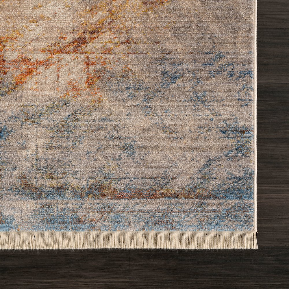 Holi Durable Performance Area Rug Indoor in Gray/Blue, 4' x 6'