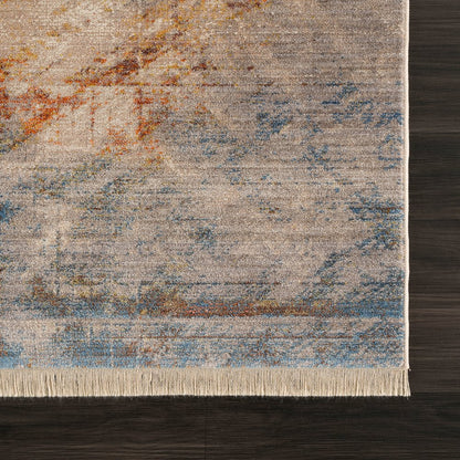 Holi Durable Performance Area Rug Indoor in Gray/Blue, 4' x 6'