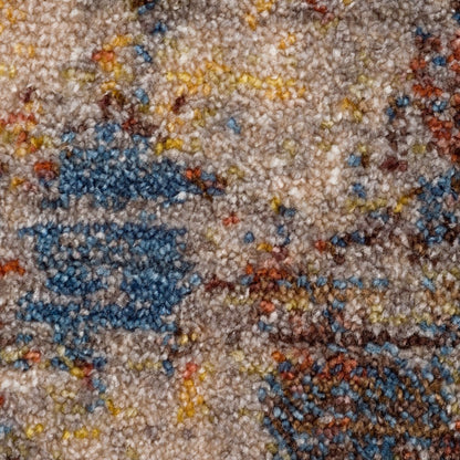 Holi Durable Performance Area Rug Indoor in Beige/Blue, 2' x 6'