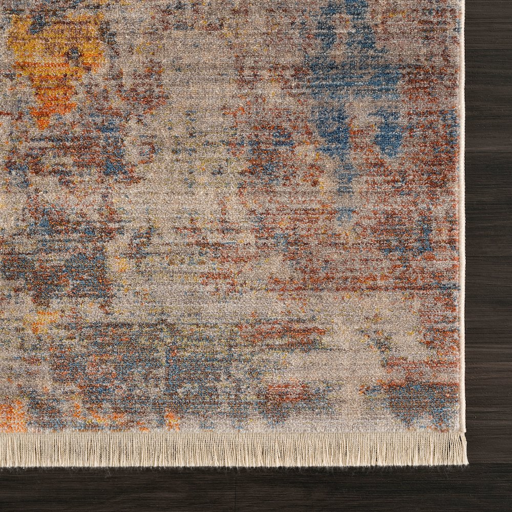 Holi Durable Performance Area Rug Indoor in Beige/Blue, 4' x 6'