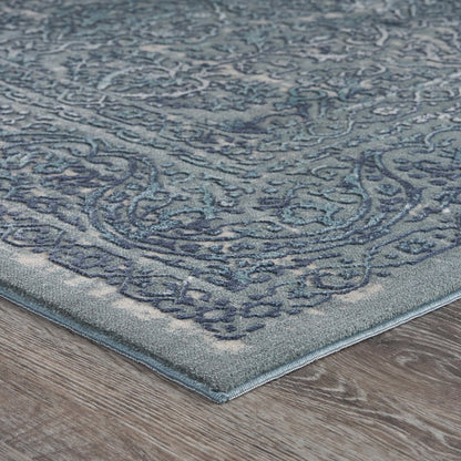 Imagine Durable Performance Area Rug Indoor in Blue/Blue, 9'6" x 13'