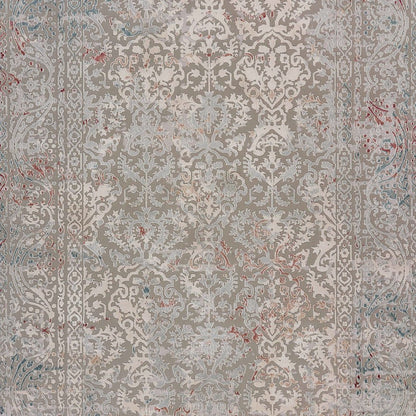 Imagine Durable Performance Area Rug Indoor in Gray/Red, 5'3" x 7'6"