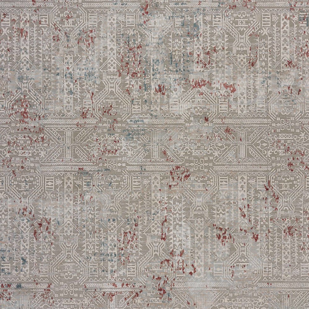 Imagine Durable Performance Area Rug Indoor in Blue/Cream, 2'2" x 7'7"
