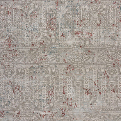 Imagine Durable Performance Area Rug Indoor in Blue/Cream, 2'2" x 7'7"