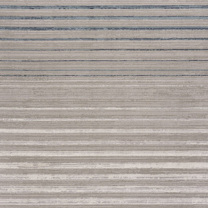 Imagine Durable Performance Area Rug Indoor in Cream/Blue, 2'2" x 7'7"