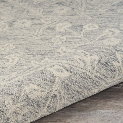 Juniper Wool Area Rug Indoor in Silver/Gray, 7' x 9'