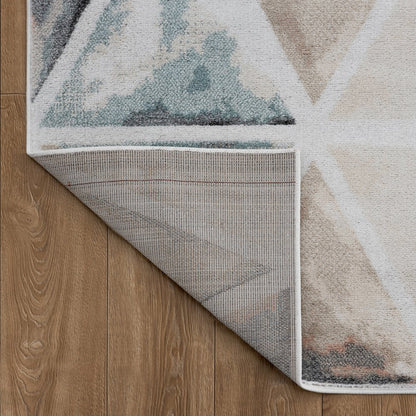 Kismet Durable Performance Area Rug Indoor in Ivory/Pink, 7'9" x 9'6"