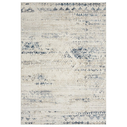 Lanham Durable Performance Area Rug Indoor in Ivory/Blue, 7'9" x 9'9"