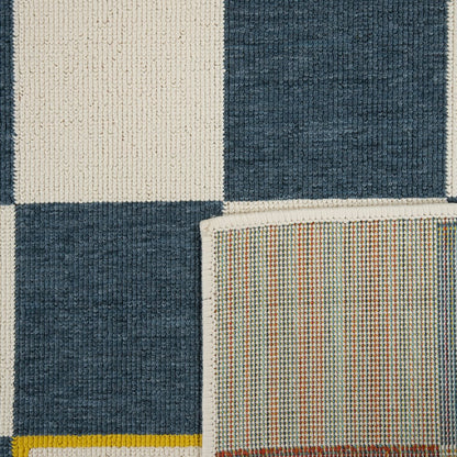 Mapa Durable Performance Area Rug Outdoor in Blue/White, 8' x 9'9"
