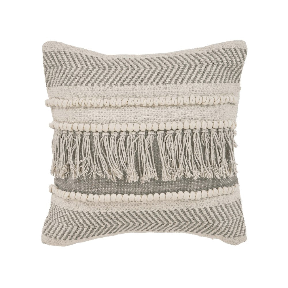 Willow Cotton Pillow Set of 2 in Tan/Cream, 20" x 20"