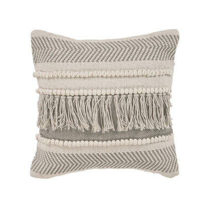 Willow Cotton Pillow Set of 2 in Tan/Cream, 20" x 20"