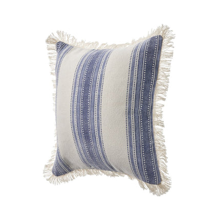 Seashore Cotton Pillow Set of 2 in Blue/White, 18" x 18"