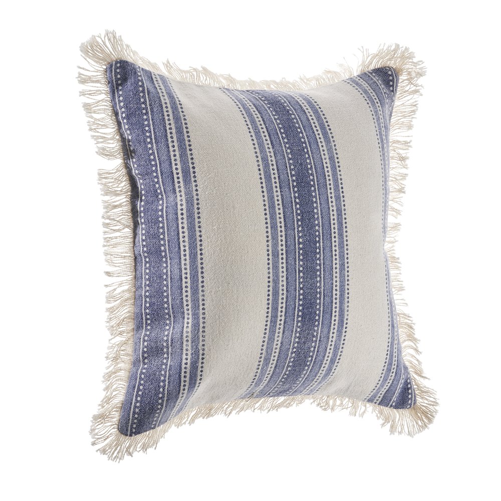 Seashore Cotton Pillow Set of 2 in Blue/White, 18" x 18"