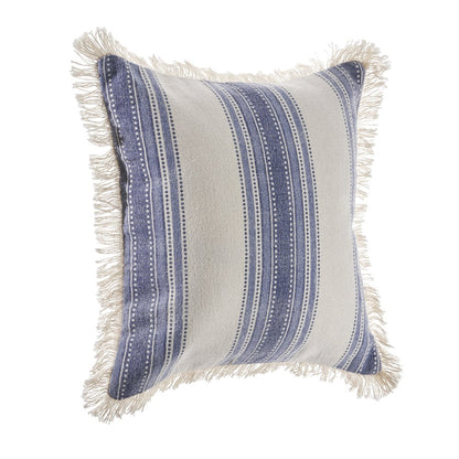 Seashore Cotton Pillow Set of 2 in Blue/White, 18" x 18"