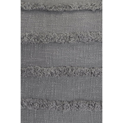Ox Bay Gray Solid All-Natural Cotton  Square 4 Piece Pillow Cover Set
