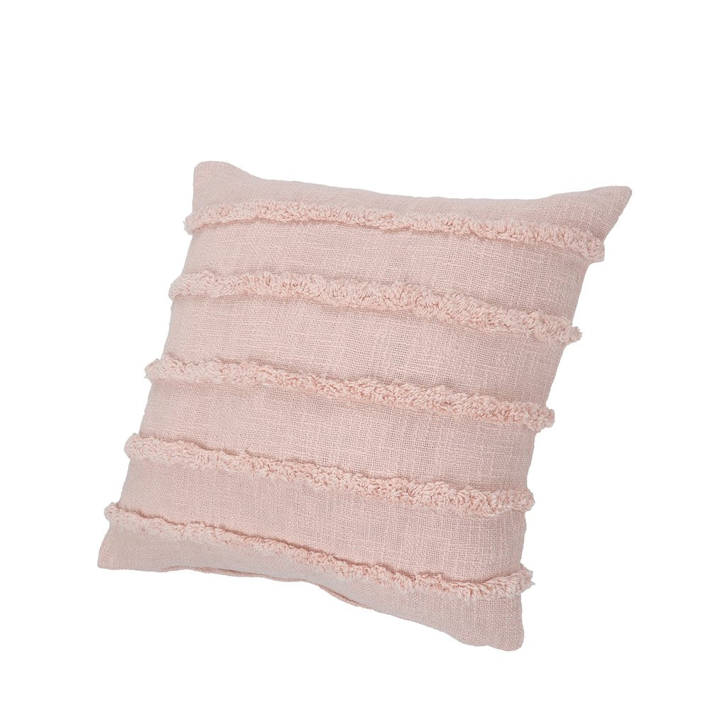 Ox Bay Blush Solid All-Natural Cotton  Square 4 Piece Pillow Cover Set