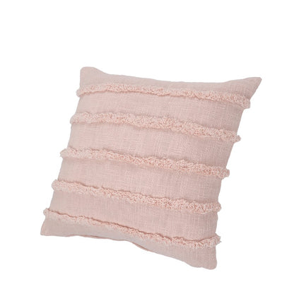 Ox Bay Blush Solid All-Natural Cotton  Square 4 Piece Pillow Cover Set
