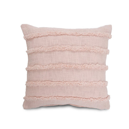 Ox Bay Blush Solid All-Natural Cotton  Square 4 Piece Pillow Cover Set