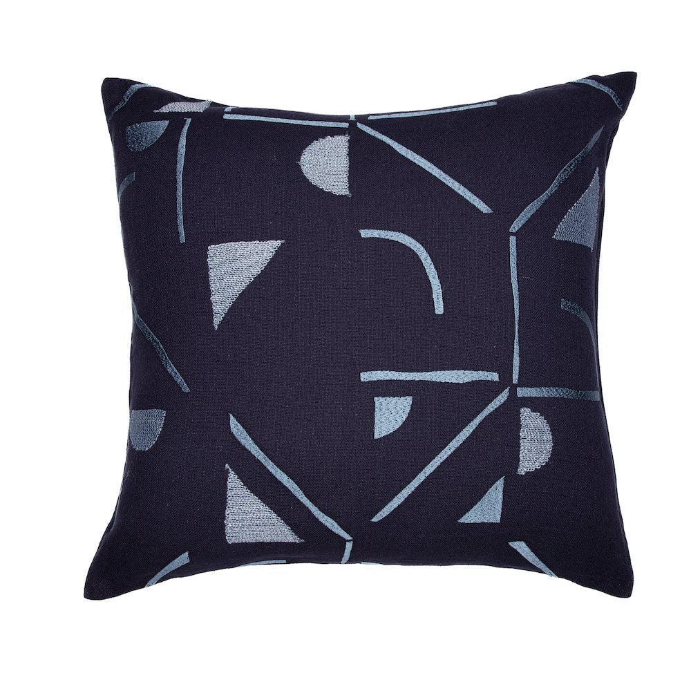 Stacy Garcia  Cotton Blend Poly Filled Pillow in Blue, 20" x 20"
