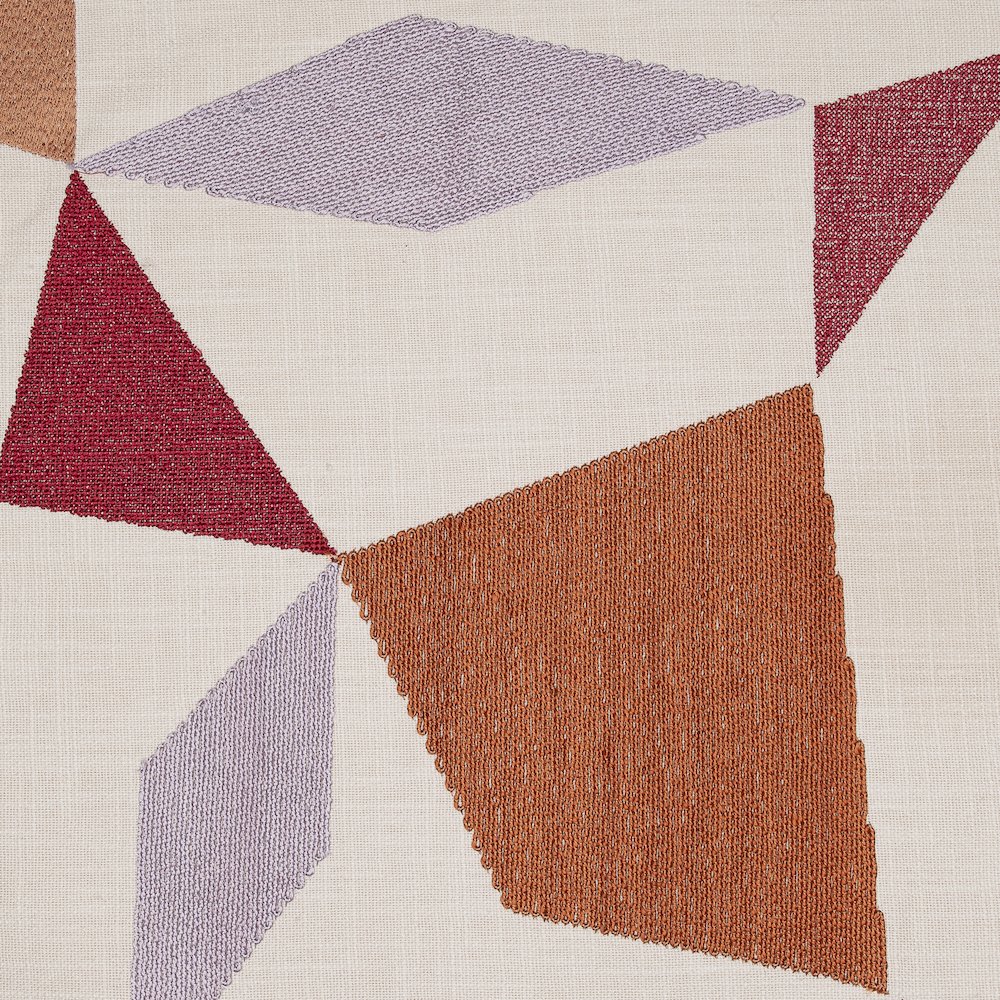 Ivory/Multi Contemporary Geometric Hand-Woven Throw Pillow Cover