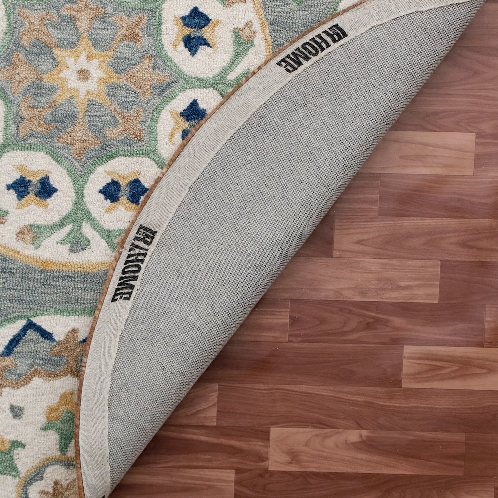 RugsA Gray/Brown Suzani Wool Round Rug