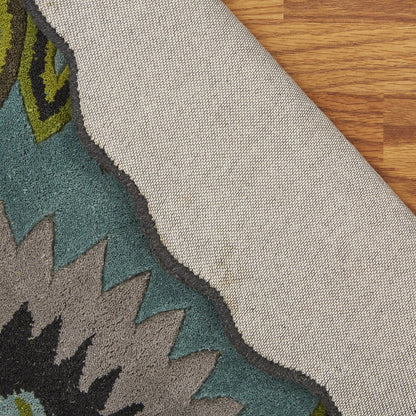 Traditional Peacock Indoor Area Rug