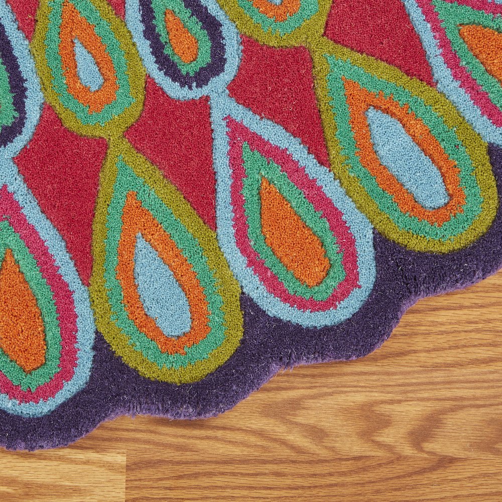 Pink Peacock Indoor Area Rug