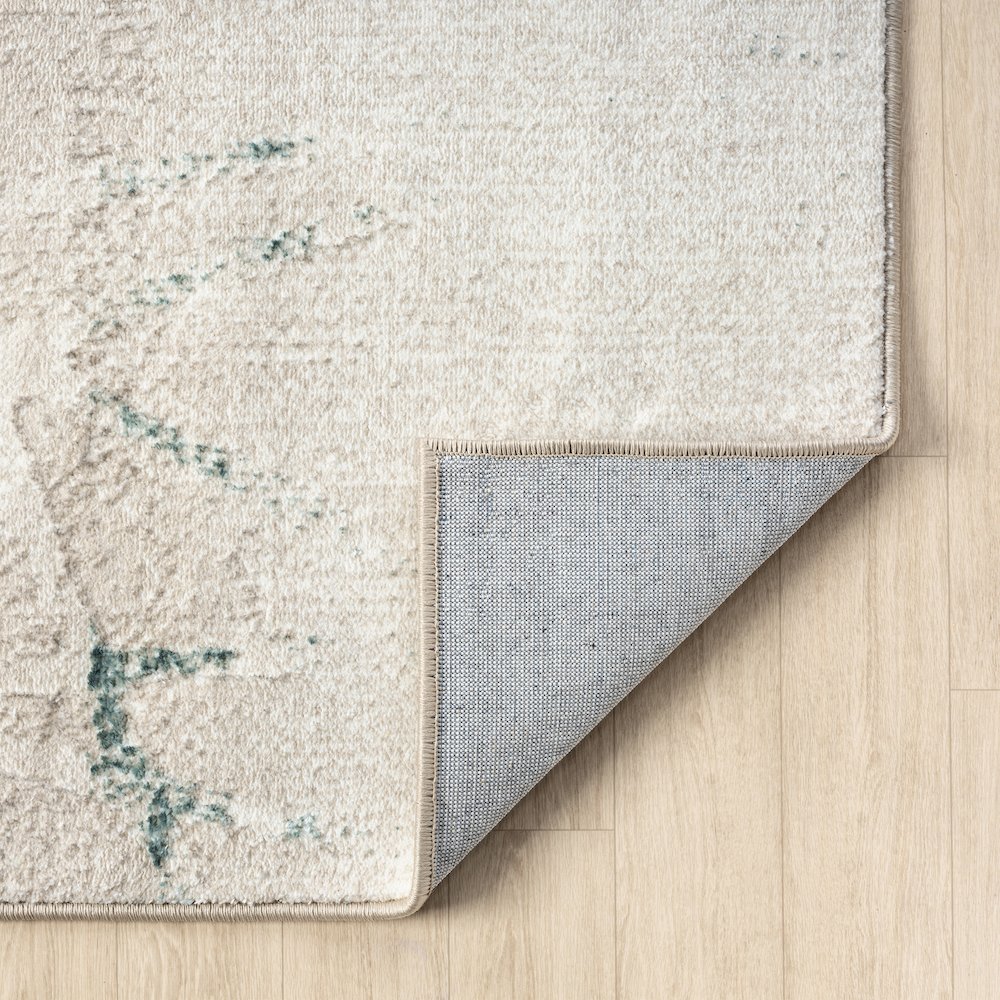 Antalya Durable Performance Area Rug Indoor in Beige/Blue, 7'5" x 9'5"