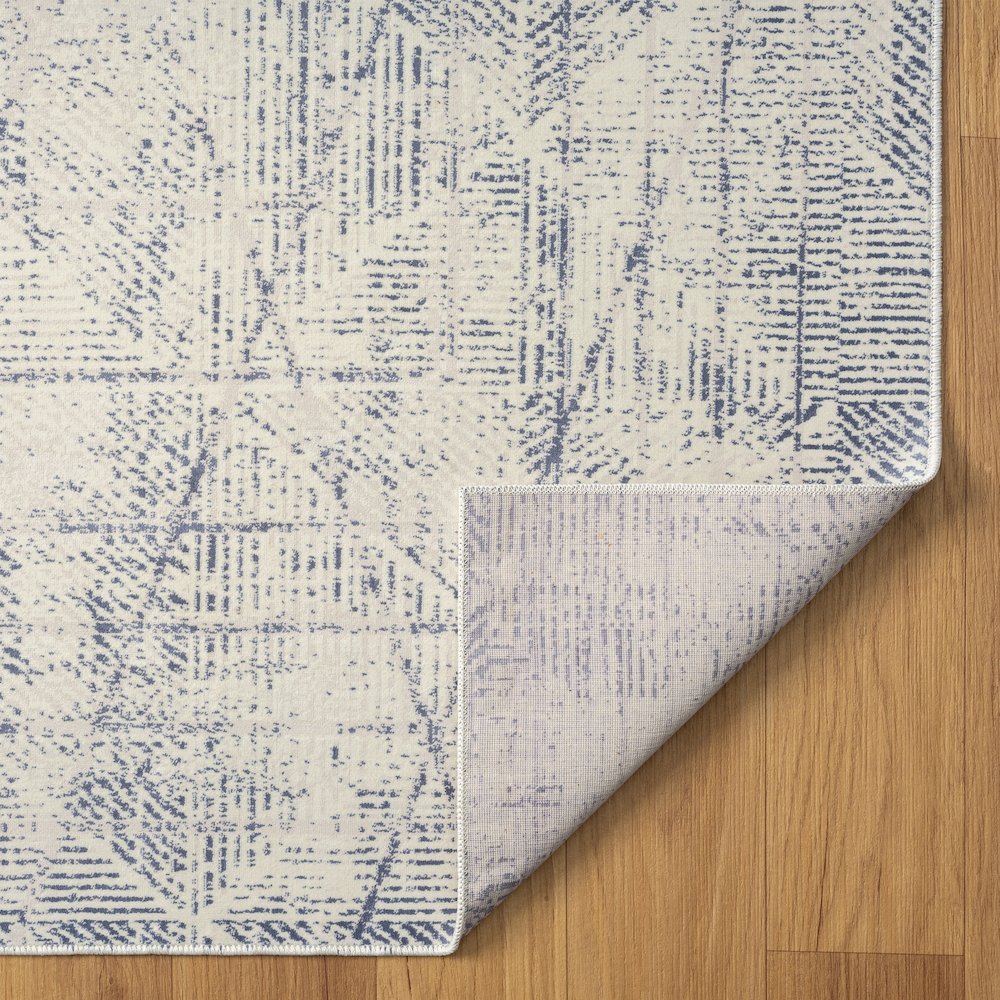 Aria Durable Performance Area Rug Indoor in Gray/Blue, 7'10" x 9'10"