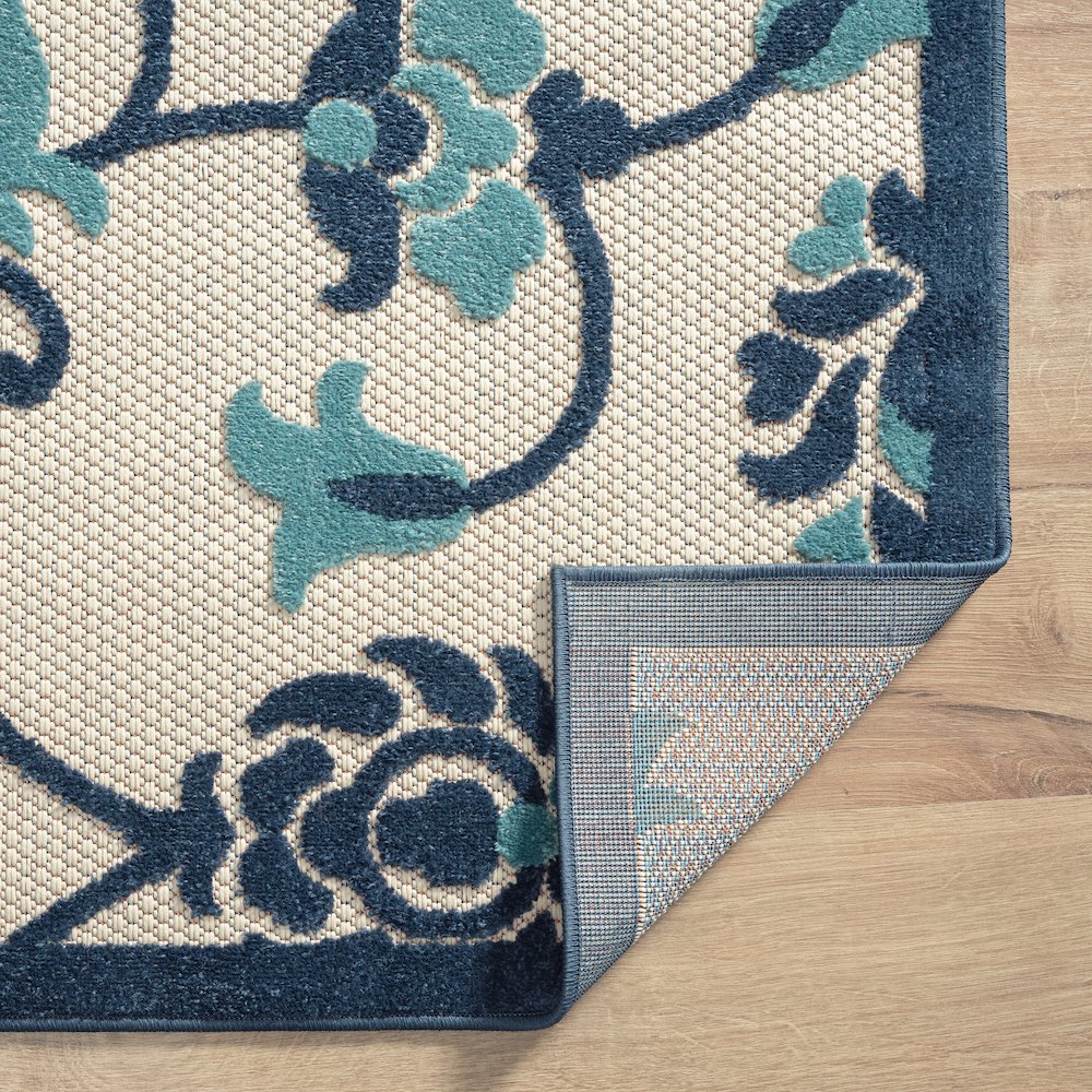 Copa Cabana Durable Performance Area Rug Outdoor in Blue/Beige, 7'10" x 9'10"