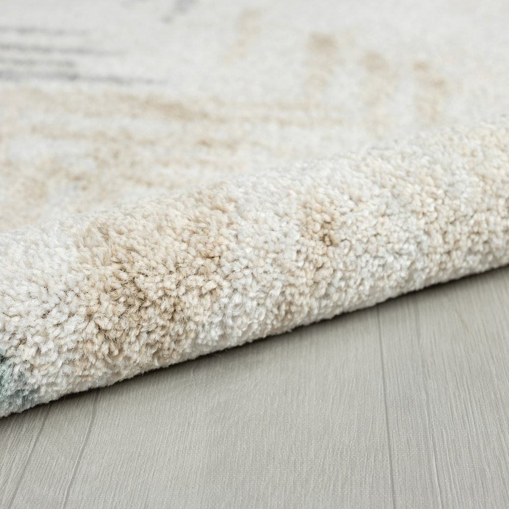 Dune Durable Performance Area Rug Indoor in Beige/Blue, 6' Round