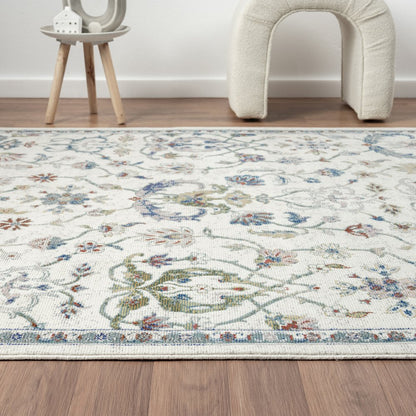 Gala Durable Performance Area Rug Indoor in Ivory/Blue, 7'9" x 9'9"