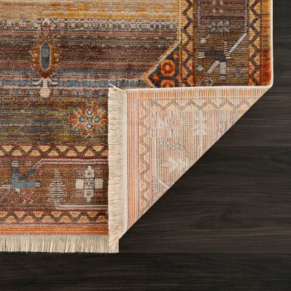 Holi Durable Performance Area Rug Indoor in Brown/Yellow, 5' x 8'