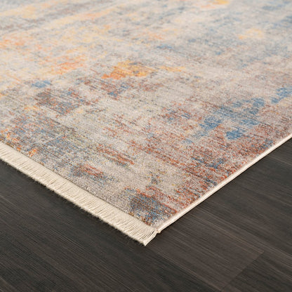 Holi Durable Performance Area Rug Indoor in Beige/Blue, 5' x 8'