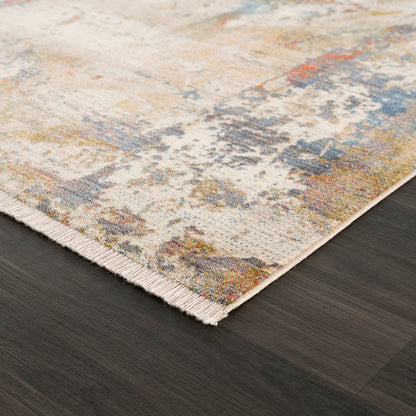 Holi Durable Performance Area Rug Indoor in Gray/Ivory, 5' x 8'