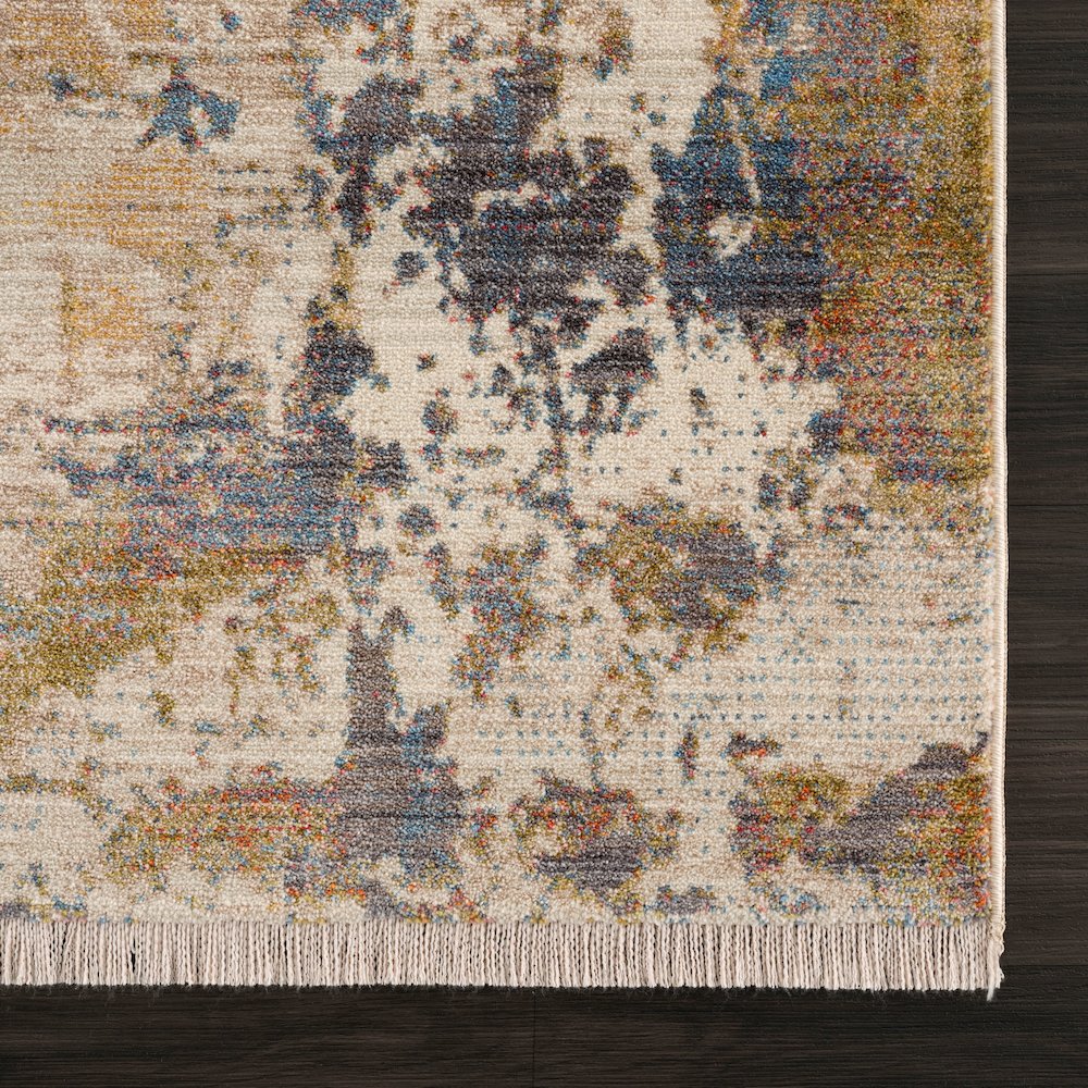 Holi Durable Performance Area Rug Indoor in Gray/Ivory, 5' x 8'