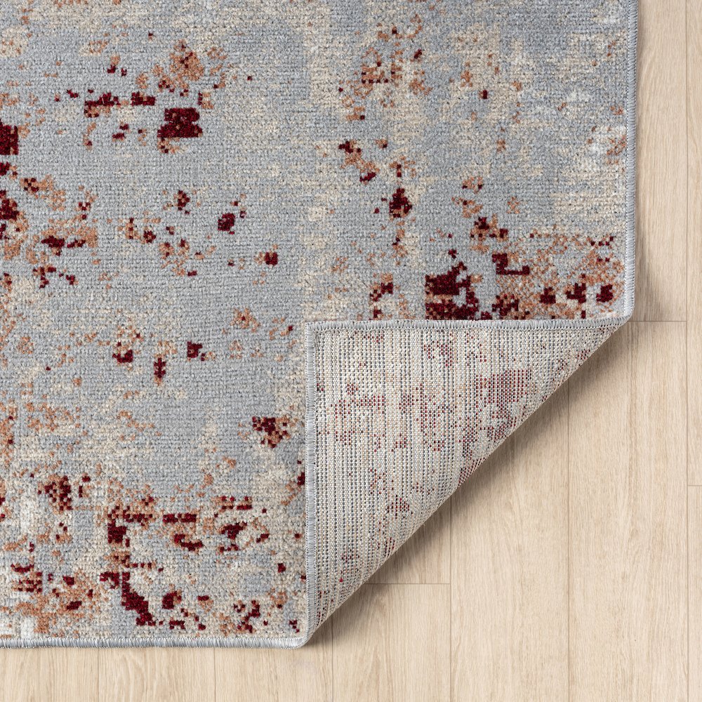 Lanham Durable Performance Area Rug Indoor in Red/Gray, 7'9" x 9'9"