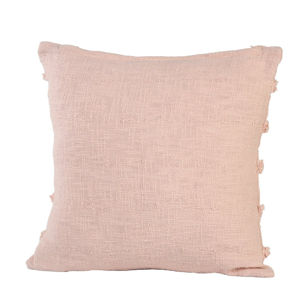 Pearl Blush Overtufted Solid Throw Pillow
