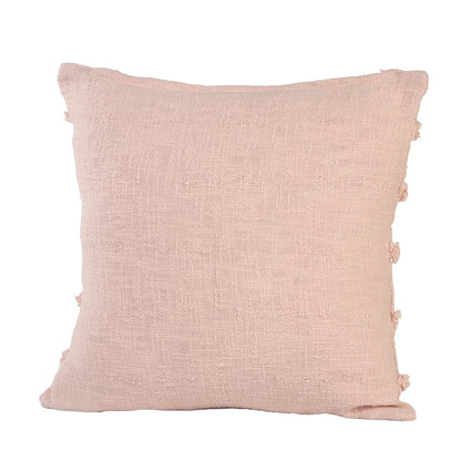 Pearl Blush Overtufted Solid Throw Pillow
