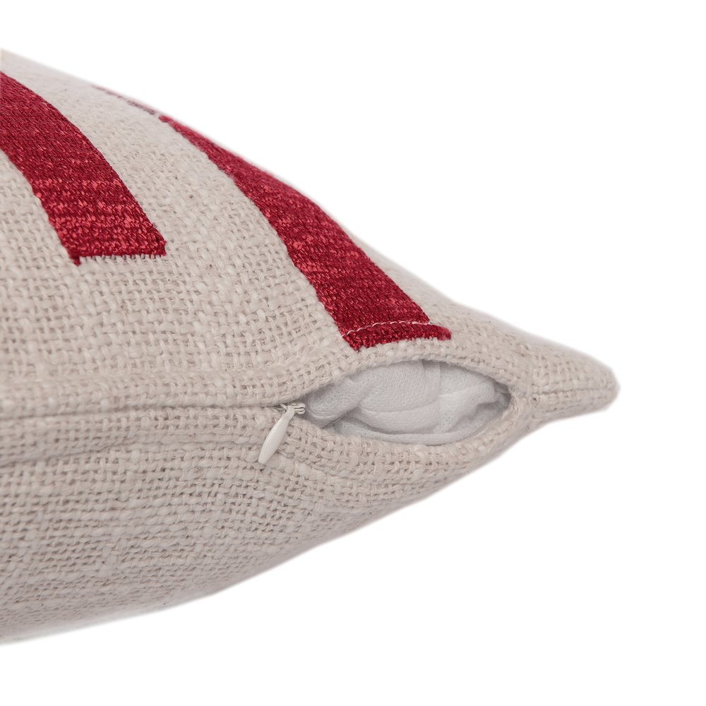 Stacy Garcia  Cotton Blend Poly Filled Pillow in Red/Ivory, 24" x 24"