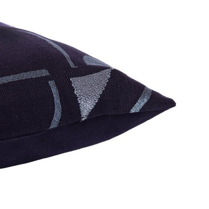 Stacy Garcia  Cotton Blend Poly Filled Pillow in Blue, 24" x 24"