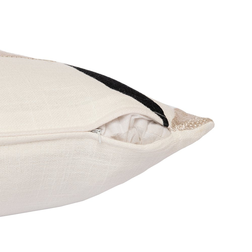 Stacy Garcia  Cotton Blend Poly Filled Pillow in Ivory/Tan, 24" x 24"