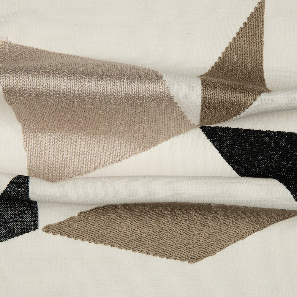 Stacy Garcia  Cotton Blend Poly Filled Pillow in Ivory/Tan, 24" x 24"