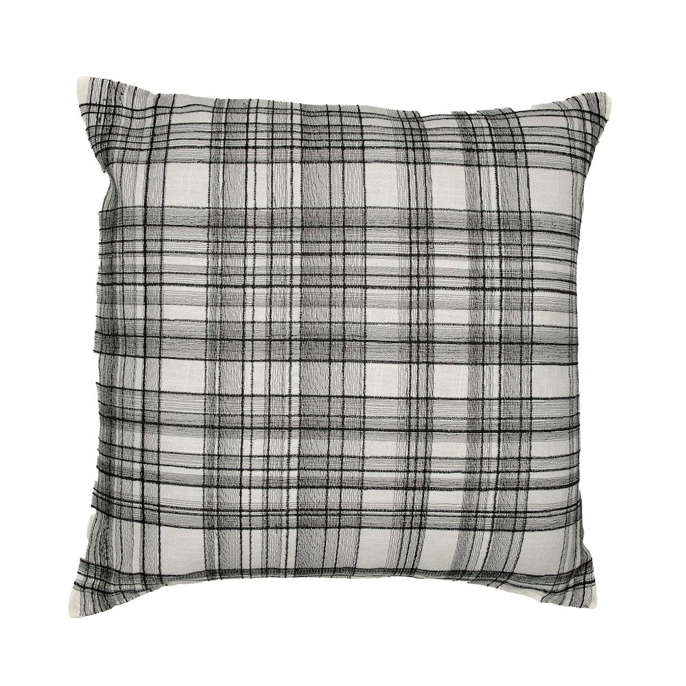 Stacy Garcia  Cotton Blend Poly Filled Pillow in White/Black, 24" x 24"