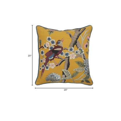 Yellow Bird of Paradise Throw Pillow