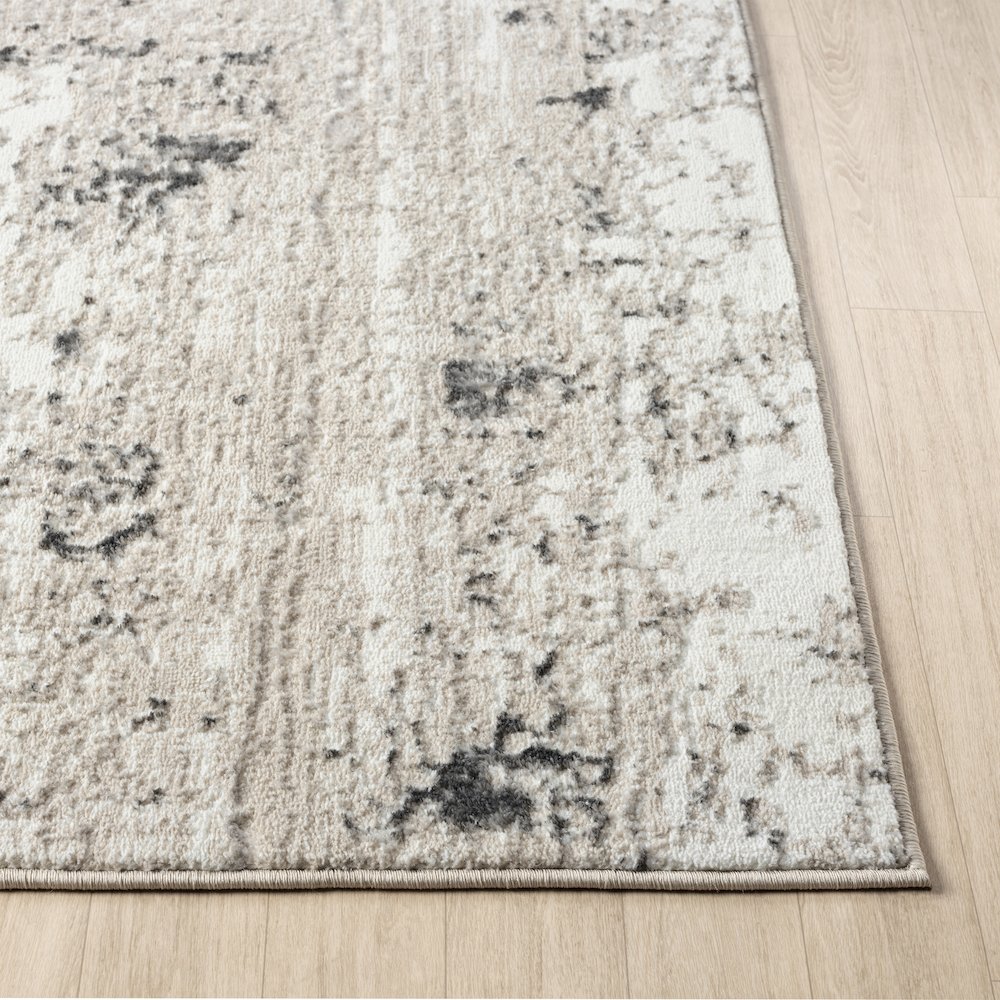 Antalya Durable Performance Area Rug Indoor in Beige/Gray, 9' x 12'
