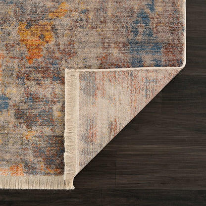Holi Durable Performance Area Rug Indoor in Beige/Blue, 9' x 12'